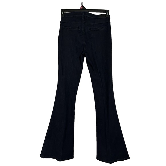 Guess Womens Trouser Flare Jeans 28 New with Tags Stretch Mid‎ Rise Dark Wash - Picture 1 of 8